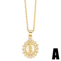 1 Piece Fashion Oval Copper Plating Inlay Zircon Pendant Necklace main image 5