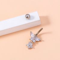 1 Piece Belly Rings Fashion Star Butterfly 304 Stainless Steel Copper Inlay Zircon main image 3