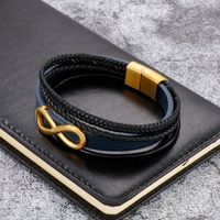 Retro Bow Knot Stainless Steel Handmade 18K Gold Plated Men'S Bracelets main image 2