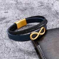 Retro Bow Knot Stainless Steel Handmade 18K Gold Plated Men'S Bracelets main image 9