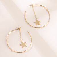 1 Paire Exagéré Star Alliage Placage Femmes Boucles D'oreilles sku image 1