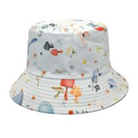 Frau Mode Blume Drucken Breite Traufen Bucket Hat sku image 42