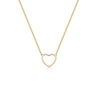 Simple Style Heart Shape Stainless Steel Titanium Steel Plating Necklace main image 5