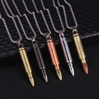 Punk Bullet Stainless Steel Alloy Plating Men'S Pendant Necklace main image 1
