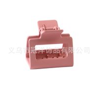 Solid Color Frosted Rectangular Ps Material Hair Clip sku image 24