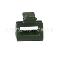 Solid Color Frosted Rectangular Ps Material Hair Clip sku image 31