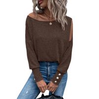 Women's T-shirt Long Sleeve Blouses Button Fashion Streetwear Solid Color main image 4