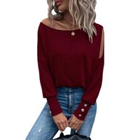 Women's T-shirt Long Sleeve Blouses Button Fashion Streetwear Solid Color main image 2