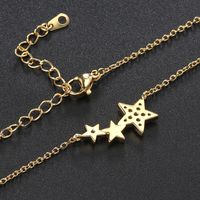 Simple Style Star Copper Gold Plated Zircon Necklace In Bulk main image 2