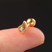 1 Piece Fashion Geometric Copper Inlay Zircon Ear Studs main image 4