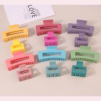Simple Style Solid Color Plastic Resin Hollow Out Hair Claws 1 Piece main image 3