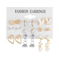 1 Set Simple Style Round Metal Plating Gold Plated Women's Drop Earrings Earrings Ear Studs sku image 1