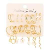 1 Set Simple Style Round Metal Plating Gold Plated Women's Drop Earrings Earrings Ear Studs sku image 78