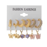 1 Set Simple Style Round Metal Plating Gold Plated Women's Drop Earrings Earrings Ear Studs sku image 46