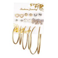 1 Set Simple Style Round Metal Plating Gold Plated Women's Drop Earrings Earrings Ear Studs sku image 31