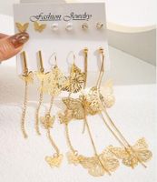 1 Set Simple Style Round Metal Plating Gold Plated Women's Drop Earrings Earrings Ear Studs sku image 4