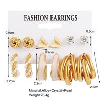 1 Set Simple Style Round Metal Plating Gold Plated Women's Drop Earrings Earrings Ear Studs main image 2