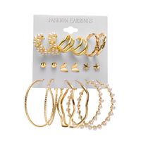 1 Set Simple Style Round Metal Plating Gold Plated Women's Drop Earrings Earrings Ear Studs sku image 69