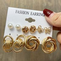 1 Set Fashion Heart Shape Alloy Inlay Rhinestones Pearl Women's Drop Earrings Earrings Ear Studs sku image 26