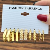1 Set Fashion Heart Shape Alloy Inlay Rhinestones Pearl Women's Drop Earrings Earrings Ear Studs sku image 14