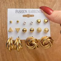 1 Set Fashion Heart Shape Alloy Inlay Rhinestones Pearl Women's Drop Earrings Earrings Ear Studs sku image 27