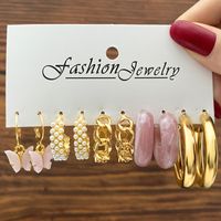 1 Set Fashion Heart Shape Alloy Inlay Rhinestones Pearl Women's Drop Earrings Earrings Ear Studs sku image 29