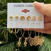 1 Set Fashion Heart Shape Alloy Inlay Rhinestones Pearl Women's Drop Earrings Earrings Ear Studs sku image 2
