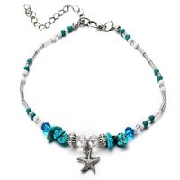 Simple Style Starfish Alloy Seed Bead Patchwork Unisex Anklet sku image 3