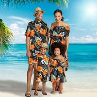 Fashion Flower Polyester Shorts Sets Skirt Sets Family Matching Outfits main image 6