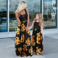 Fashion Printing Polyester Skirt Sets Midi Dress Family Matching Outfits main image 5