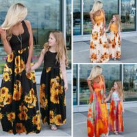 Fashion Printing Polyester Skirt Sets Midi Dress Family Matching Outfits main image 1