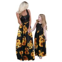 Fashion Printing Polyester Skirt Sets Midi Dress Family Matching Outfits main image 4