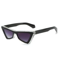 Fashion Solid Color Pc Special-shaped Mirror Full Frame Women's Sunglasses main image 3