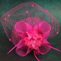 Fashion Flower Gauze Handmade Birdcage Veils 1 Piece sku image 5