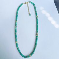 Ethnic Style Round Alloy Natural Stone Women's Necklace 1 Piece sku image 11