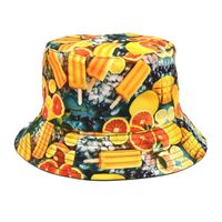 Women's Fashion Geometric Printing Flat Eaves Bucket Hat sku image 33