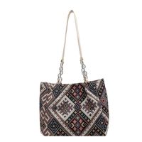 Women's All Seasons Canvas Argyle Fashion Square Buckle Tote Bag sku image 3