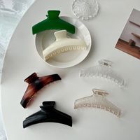 Simple Style Solid Color Resin Hair Claws 1 Piece main image 1