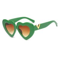 Fashion Multicolor Heart Shape Ac Cat Eye Full Frame Women's Sunglasses sku image 7