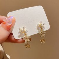 1 Pair Sweet Heart Shape Flower Bow Knot Artificial Pearl Alloy Rhinestone Inlay Artificial Gemstones Women's Earrings sku image 41