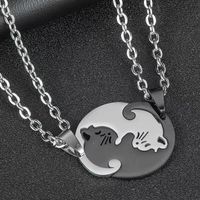 Mode Herzform Katze Titan Stahl Halskette Mit Anhänger sku image 7