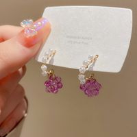 1 Paire Sucré Fleur Alliage Placage Métal Femmes Boucles D'oreilles sku image 10