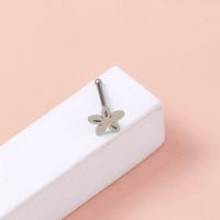 1 Piece Nose Rings & Studs Simple Style Flower 304 Stainless Steel Plating main image 3
