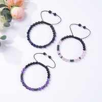 1 Piece Fashion Color Block Artificial Crystal Natural Stone Beaded Knitting Bracelets main image 3