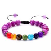 1 Piece Fashion Colorful Natural Stone Beaded Unisex Bracelets sku image 6