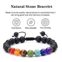 1 Piece Fashion Colorful Natural Stone Beaded Unisex Bracelets main image 3