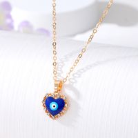 1 Piece Fashion Devil's Eye Alloy Inlay Artificial Diamond Women's Pendant Necklace main image 3