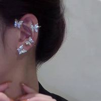 1 Piece Simple Style Butterfly Plating Alloy Rhinestones Ear Cuffs main image 1