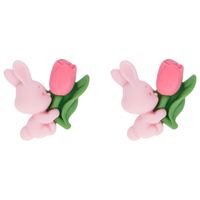 1 Pair Cute Animal Heart Shape Flower Metal Plating Women's Earrings main image 4
