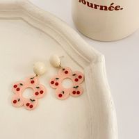 1 Pair Cute Animal Heart Shape Flower Metal Plating Women's Earrings sku image 3